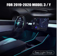 Interior Neon Lights Car Decor RGB Led Strip Lights Multicolor With App Controlled For  Tesla Model 3 Model Y Accessories