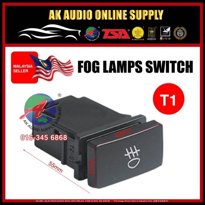 Toyota Fog Lamp ( T1 ) Fog Light On/Off Switch Push Button 4Wire DC12V