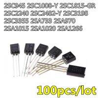 100pcs 2SC945 2SC1008-Y 2SC1815GR 2SC2240 2SC2482-Y 2SC3198 2SC3355 2SA733 2SA970 2SA1015 2SA1020 2SA1266 TO-92 C945 A733 A1015 WATTY Electronics