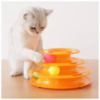 ของเล่นแมว รางบอลทาวเวอร์ 3 ชั้น Plastic Three Levels Tower Tracks Cat Toy