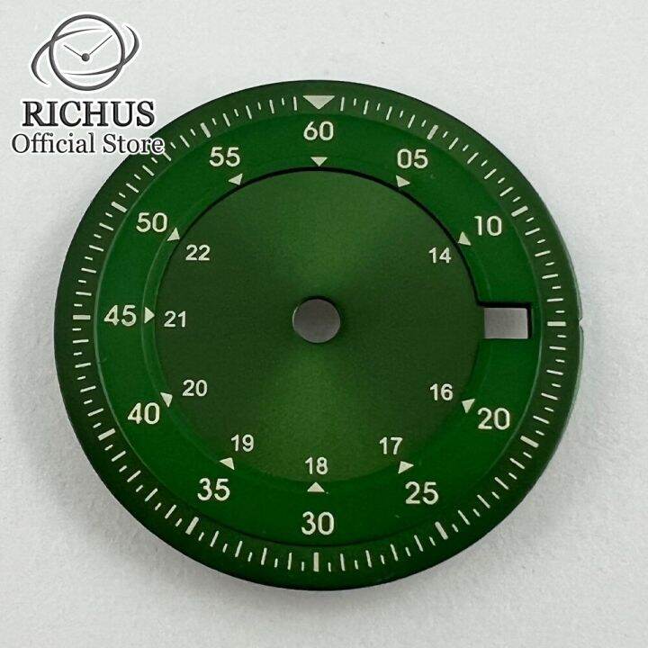 28-5mm-sterile-dial-for-eta2836-2824-mingzhu-dg2813-3804-miyota-8205-8215-821a-green-black-white-movement