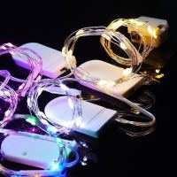 3M 2M 1M LED Creative 7สีปุ่มแบตเตอรี่กล่องโคมไฟทองแดง Series ไฟตกแต่งขนาดเล็กร้านอาหาร Holiday String