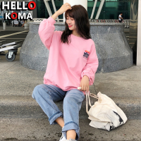 HelloKoma เสื้อฮู้ด เสื้อแขนยาวอบอุ่น หลวมและสบาย สบาย ล้ำสมัย สบายๆ แฟชั่น WWY23000L4 41Z231008