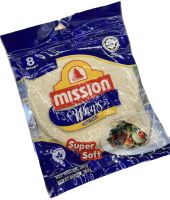 Mission Wraps Naan Pita สินค้ามีอายุ2-3เดือน มิชชั่น แป้งแรป แป้งนาน แป้งพิต้า แผ่นแป้งสาลีสำเร็จรูป 360 กรัม ทาโก้ ตอติญ่า