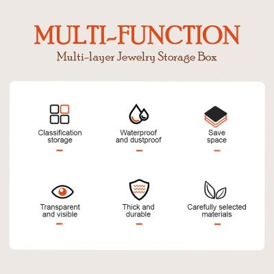 Transparent Multi-layer Multi-point Large-capacity Jewelry Storage Earrings Box Necklace Jewelry Box Storage