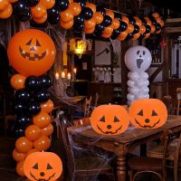 【LZ】❐  Plastic Halloween Lantern for Children Pumpkin Lamp Candy Bucket Party Prop Tabletop Decor Presente