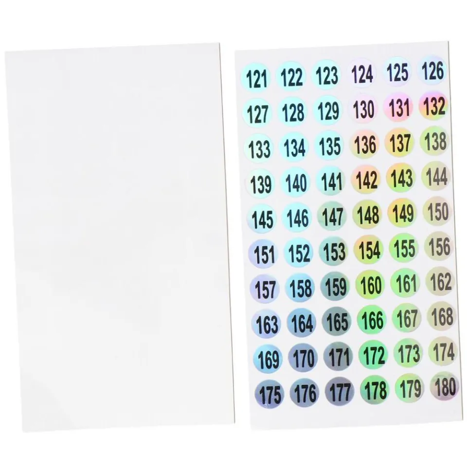 Round Small Numbers Stickers, Adhesive Numbers Round