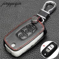 wenminr jingyuqin Car folding key Leather Case for LADA Sedan Largus Kalina Granta Vesta X-Ray XRay For Renault Remote Key Fob Cover Set