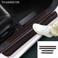 ✁ 4pcs Rubber Car Door Sill Scuff Covers Black Door Panel Guards Protector Trim Anti-scratch Exterior Parts Car Decor Accessories