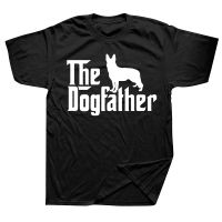 The Dogfather German Shepherd Dog Dad T Shirts Graphic Streetwear Birthday Gifts Style Tshirt Mens