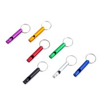 Activing 2020 Best Deal 7pc Mix Aluminum Emergency Survival Whistle Keychain For Camping Hiking #0630 Survival kits