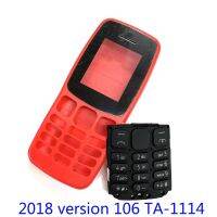 สำหรับ Nokia 106 TA-1114 2018 106 107 108 1080มือถือที่สมบูรณ์เต็มรูปแบบกรอบโทรศัพท์เคสฝาหลังแบตเตอรี่แป้นพิมพ์ LHG3765อะไหล่