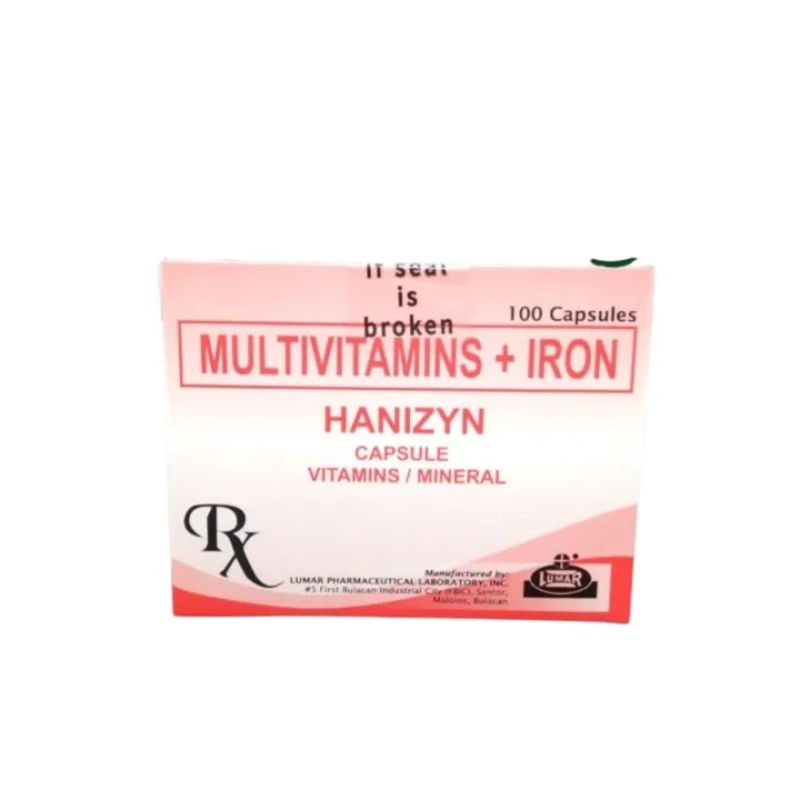 COD HANIZYN Multivitamins Iron100 capsule/box Lazada PH