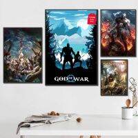 ♣☢✗ God of War เกม 24x36 ตกแต่งโปสเตอร์ผ้าใบ Room Bar Cafe Decor ของขวัญพิมพ์ภาพผนังศิลปะ