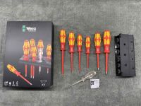 Wera 160 i/7 Rack Screwdriver set Kraftform Plus Series 100, เครื่องทดสอบแรงดันไฟฟ้าและชั้นวาง 7 ชิ้น