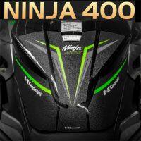 ✒สำหรับ KASAWAKI NINJA 400 NINJA400ถังน้ำมันรถจักรยานยนต์แผ่นป้องกันสติ๊กเกอร์อุปกรณ์เสริมสติกเกอร์