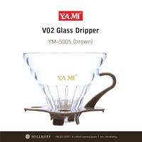 HILLKOFF : YAMI YM5005 V02 Crimp Glass Dripper (น้ำตาล)