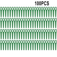 100pcs Plastic Cutter Blades Lawn Mower Blade Cropper Grass Cutter Field Mower Replacement Stability Garden Tool Accessory