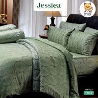 Jessica ผ้าปูที่นอน ผ้านวม 5 ฟุต/6 ฟุต Tencel เทนเซล ทอ 500 เส้น พิมพ์ลาย กราฟฟิก Graphic Print T834 (เจสสิกา)