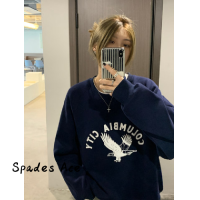 Spades Ace เสื้อฮู้ด เสื้อแขนยาวอบอุ่น หลวมและสบาย สบาย สไตล์ ทันสมัย ชิค A28J00R 42Z231017