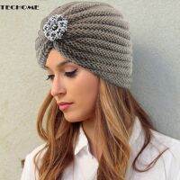 【YD】 Muslim Hats Fashion Boho Ballad Accessories Wool Warm Knitted Hat Cap Jewelry Hood