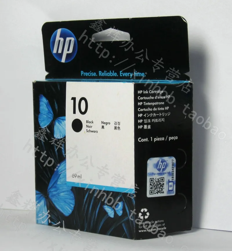 Original HP 10 ink cartridges C4844A black 82 color K500 800 500
