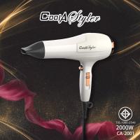 Coolastyler มีลมเย็น มอเตอร์ญี่ปุ่น ไดร์เป่าผม ไดร์เป่าผมระดับมืออาชีพ hair dryer CA-2001 2000W ฮิตสุด ไดร์เป่าผม ปรับความร้อน แรงลมได้ เป่าผม รุ่นยอด