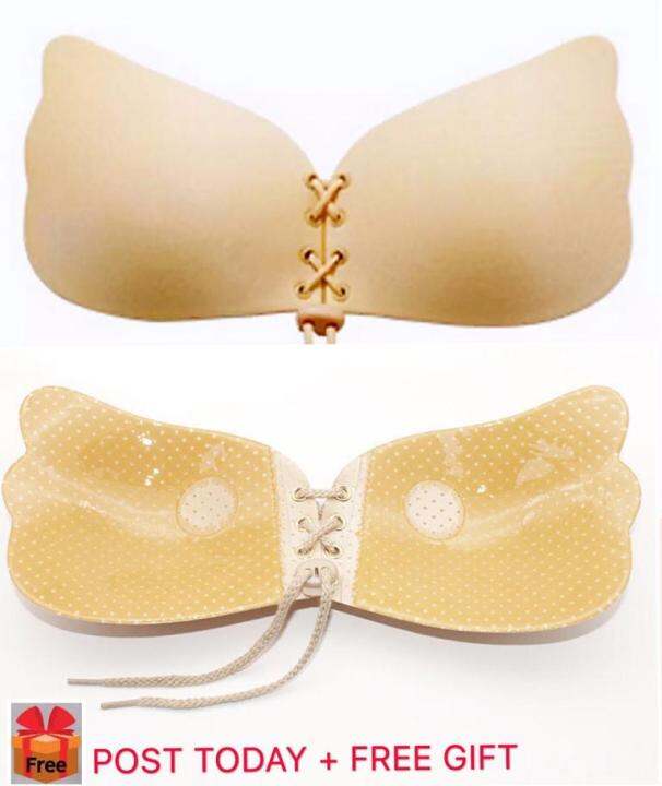 Seamless Adhesive Nubra V Bra Women Nubra Push Up Bra (Skin Color) Lazada