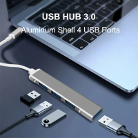 อะแดปเตอร์ฮับ USB หลายประเภท C ตัวแยก USB HUB 4พอร์ตความเร็วสูง USB 3.0 OTG Splitter สำหรับคอมพิวเตอร์แล็ปท็อป