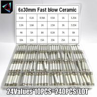 【YF】 240Pcs/Box 24Values  6x30mm Fast Blow Ceramic Fuse 250V 0.1A 0.2A 0.5A 1A 1.5A 2A 2.5A 3A 3.15A 4A 5A 6A 10A 15A 20A 25A30A