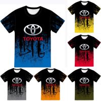 2023 newsummer ใหม่ Toyota เสื้อยืดแข่งรถ Tie Dye 3D พิมพ์ผู้ชายผู้หญิงกีฬาแฟชั่นขนาดใหญ่ O-Neck T เสื้อเด็ก Tees Tops เสื้อผ้า