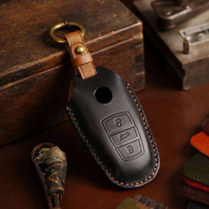 car-accessories-luxury-leather-key-case-cover-fob-protector-for-volkswagen-vw-touareg-2018-keychain-holder-keyring-shell-bag