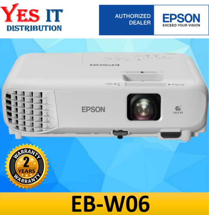 NEW MODEL] EPSON EB-W06 WXGA 3LCD 3700 LUMEN PROJECTOR | Lazada