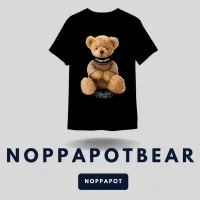 เสื้อยืดลายหมี นปพต Noppapot bear เสื้อยืดเนื้อผ้าคุณภาพดี ผ้านิ่มใส่สบาย ลายสกรีนสวยคมชัด สินค้าพร้อมจัดส่ง