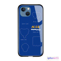 Orico เคส Apple iPhone 15 Plus 15 Pro 15 Pro Max แฟชั่นหรูหราดีไซน์นานาชาติสีฟ้ากันกระแทกมันวาวกระจกเทมเปอร์ด้านหลังเคสโทรศัพท์