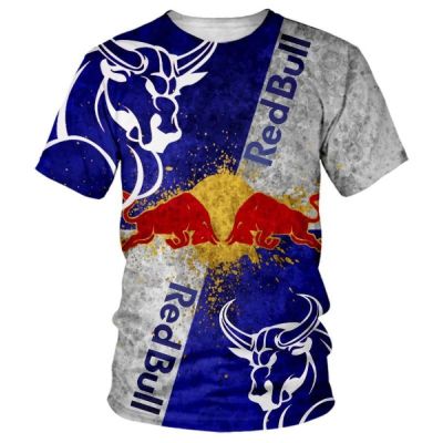 New hot-selling Red Bull Sports T-shirt Mens and Womens Summer Leisure Fitness Fashion Short Sleeve Top S-5XL
