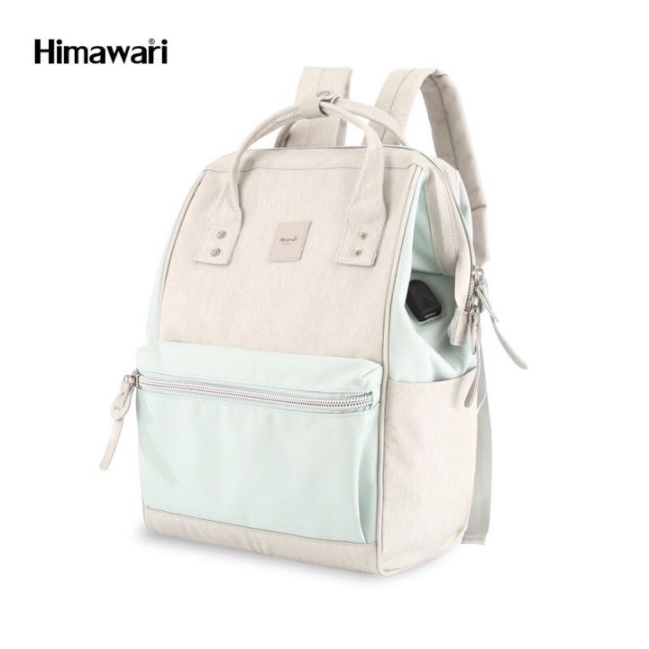 กระเป๋าเป้สะพายหลัง-ฮิมาวาริ-himawari-backpack-with-usb-charging-14-laptop-compartment-gray-green-1881
