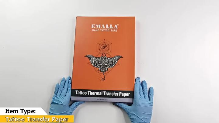 Emalla 100pcs Tattoo Thermal Stencil Transfer Paper Tattoo