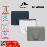 Combo 03 Quần Lót Nam Trunk Bamboo Allpure Khử Mùi, Kháng Khuẩn Xanh-Trắng