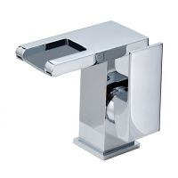 Basin Outlet, Bathroom Single Hot and Cold Water Outlet, Color-Changing Square Washbasin Bathroom Cabinet Outlet