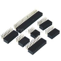 2.54mm R/A Double Row Female 2~40P PCB Board Right angle Pin Header socket Connector Pinheader 2*/4/6/10/20/40Pin For Arduino WATTY Electronics