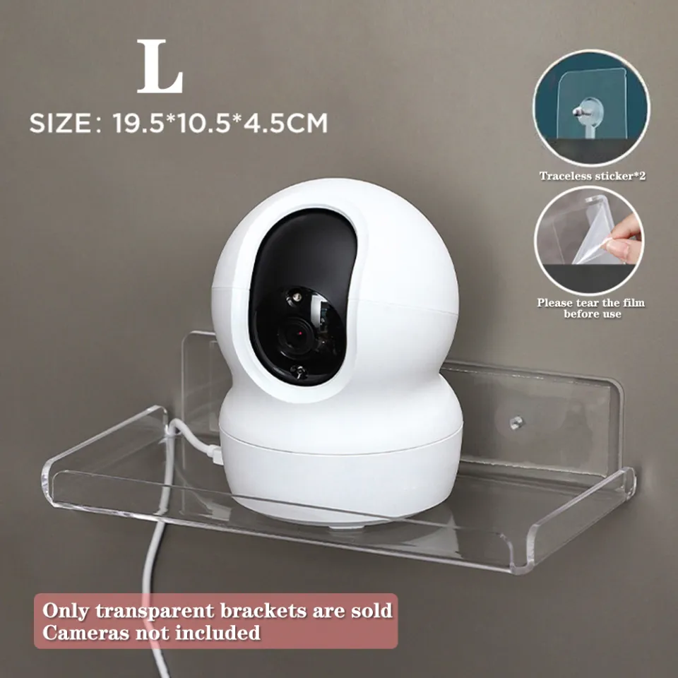 Adhesive Transparent Monitor Floating Shelf For Security Cameras