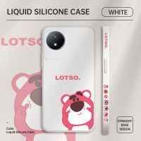 Cetus เคสสำหรับ Vivo Y02 Y02A Y02T,ใหม่เคสโทรศัพท์ดีไซน์ด้านข้างดีไซน์ Story3การ์ตูน Litso รูปแบบขอบสี่เหลี่ยมของเหลวปลอกซิลิโคนเคสป้องกันทนแรงกระแทกกล้องคลุมทั้งหมด