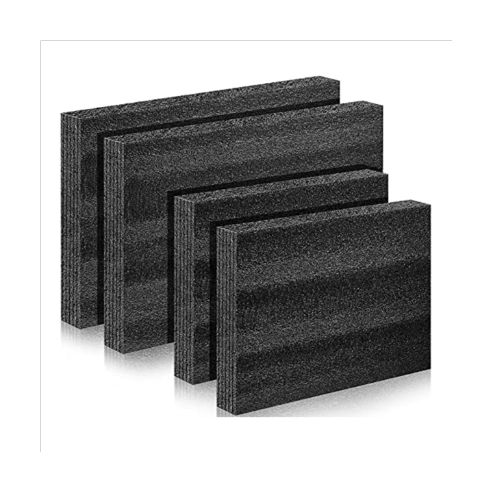 4 Pcs Customizable Polyethylene Black Foam Packing Foam Inserts Black ...