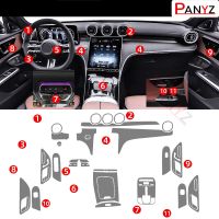 TPU For Benz Mercedes C Class C200 C260 Transparent Protect Film Car Interior Sticker Central Control Panel Gear Door Air Panel