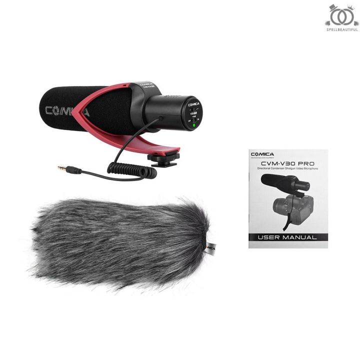 spell-comica-cvm-v30-pro-super-cardioid-directional-condenser-video-microphone-interview-mic-with-wind-muff-3
