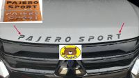 โลโก้ PAJERO SPORT  ตัวนูน 3D ติดฝากระโปรงหน้า