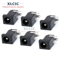 5/10pcs DC-005 Black DC Power Jack Socket 5.5x2.1 5.5x2.5mm DC Connectors Supply Barrel-Type Right Angle PCB Mount Terminal