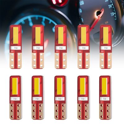 【CW】1/10 Pcs T5 LED 2SMD W3W W1.2W Bulb Car Light Indicator Dashboard Gauge Instrument Lamp Auto Motorcycle Replacement 12V White