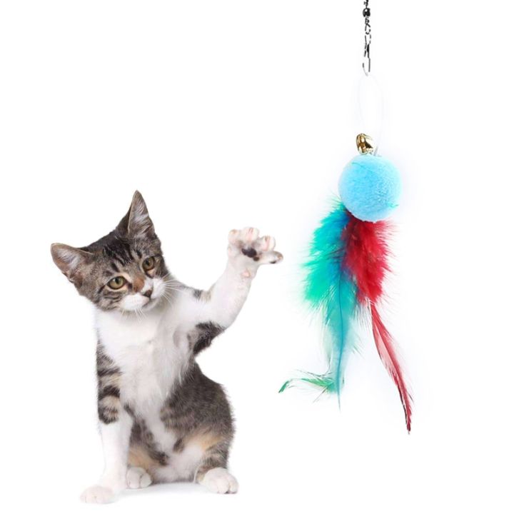 10แพ็ค-feather-เปลี่ยน-bell-และ-ball-สำหรับ-interactive-สำหรับของเล่นแมวในร่มแมวความบันเทิงของเล่นความยาว7-1